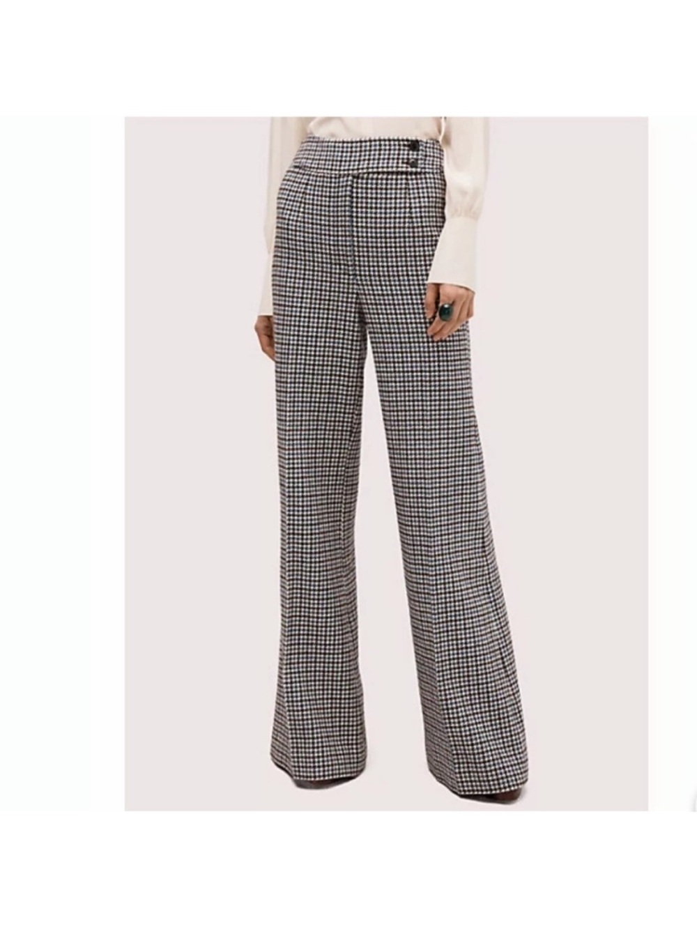 Kate Spade Houndsthooth flare pants wide leg